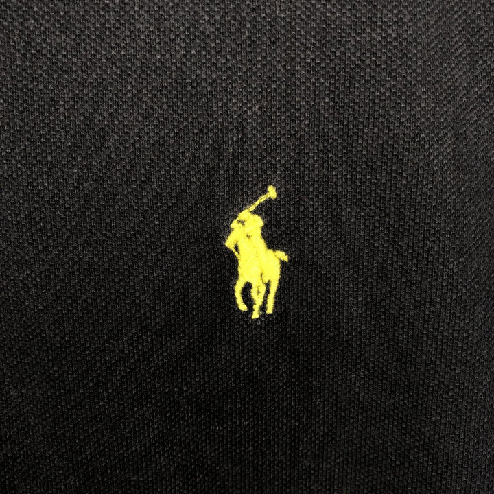 Ralph Lauren POLO RALPH LAUREN SLIM FIT short sleeve polo shirt, men's size L cotton black type Vintage Second Hand