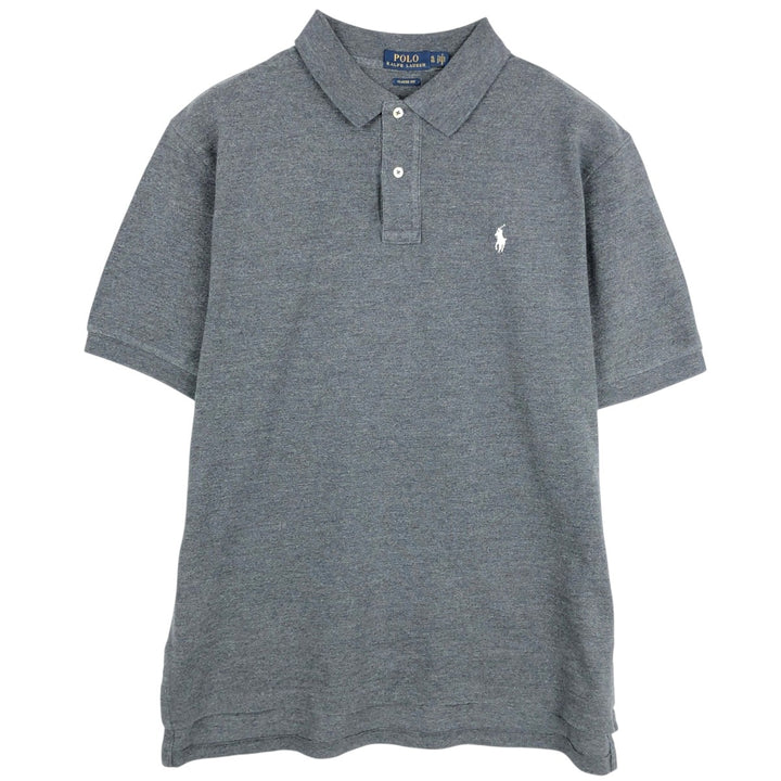 Ralph Lauren POLO RALPH LAUREN CLASSIC FIT short sleeve polo shirt men's XL equivalent cotton Charcoal Vintage Second Hand