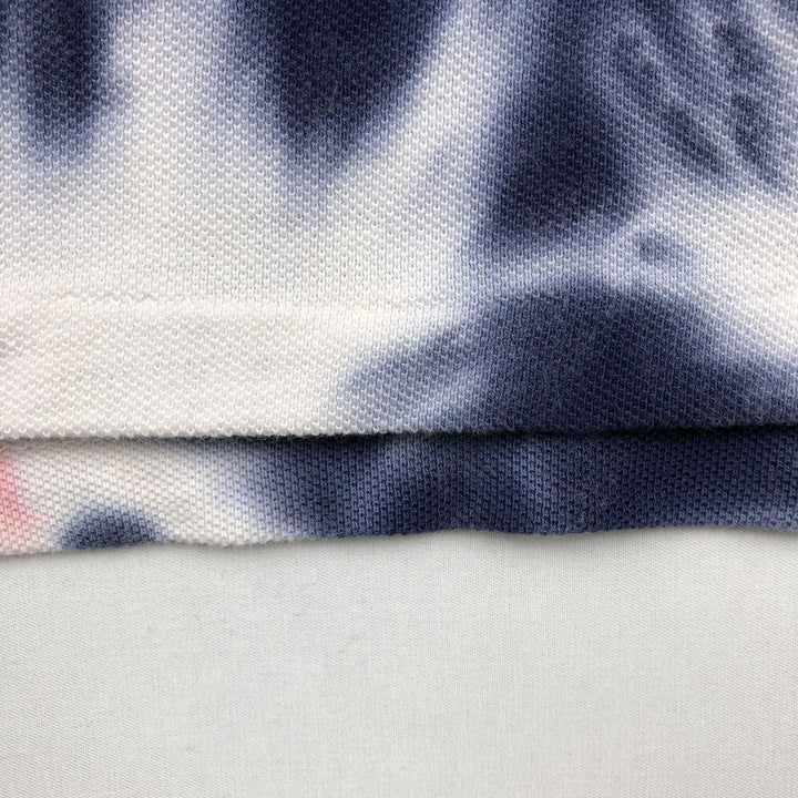 Ralph Lauren POLO RALPH LAUREN CUSTOM SLIM FIT Tie-Dye Pattern Short-Sleeve Polo Shirt (Men's Size L equivalent) cotton navy blue type Vintage Second Hand