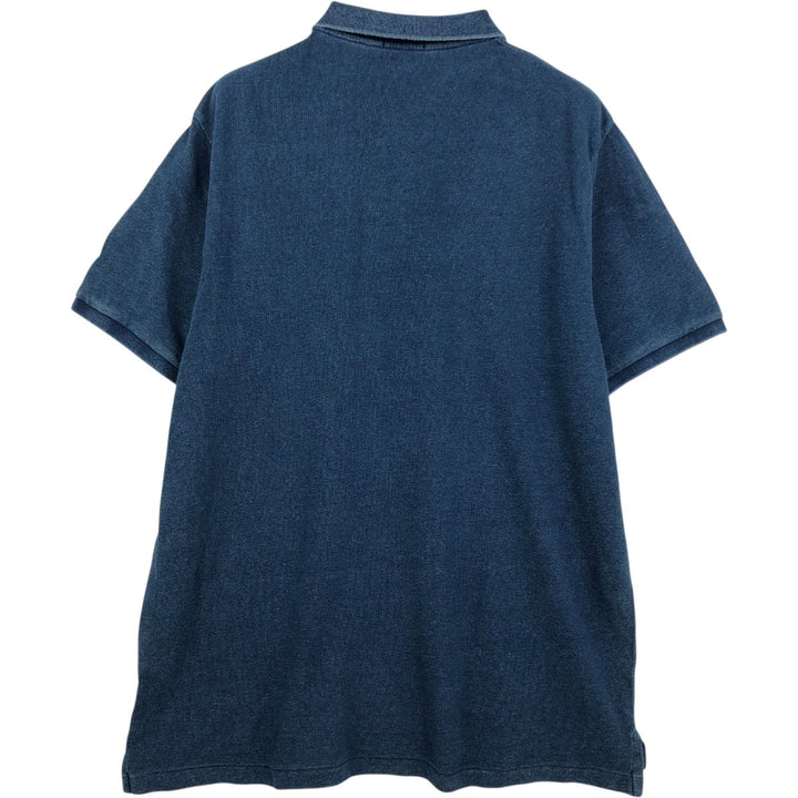 Ralph Lauren POLO RALPH LAUREN CLASSIC FIT short sleeve polo shirt men's XXL equivalent cotton navy blue type Vintage Second Hand