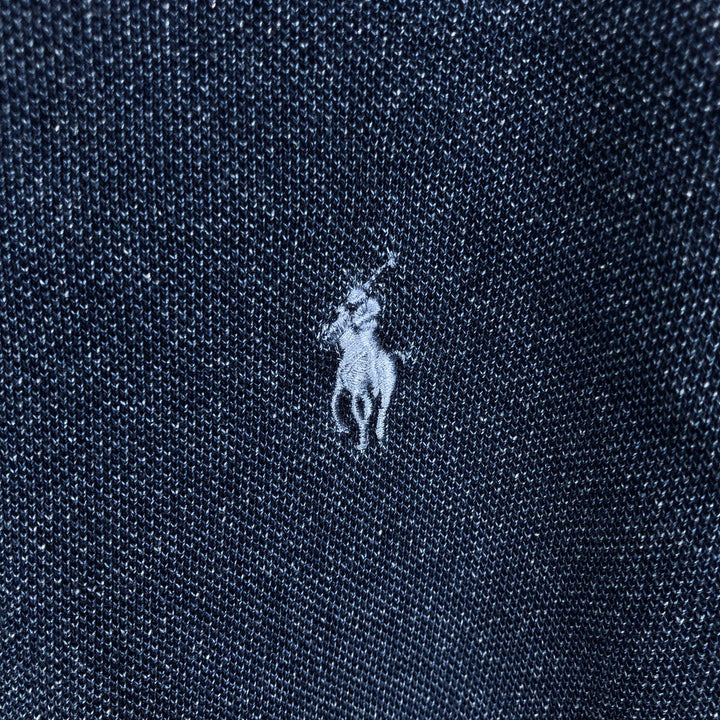 Ralph Lauren POLO RALPH LAUREN CLASSIC FIT short sleeve polo shirt men's XXL equivalent cotton navy blue type Vintage Second Hand