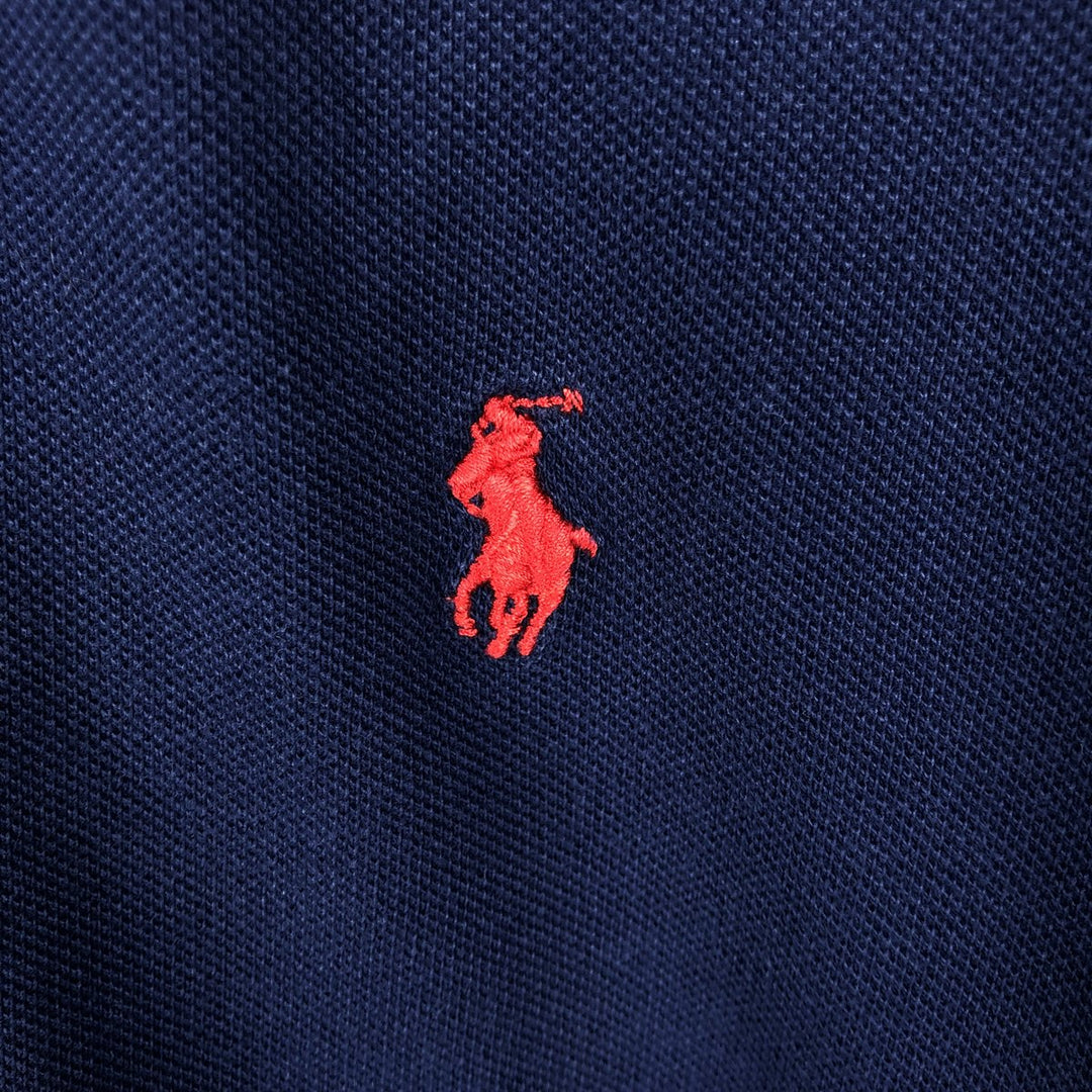 Ralph Lauren POLO RALPH LAUREN CUSTOM FIT short sleeve polo shirt men's M equivalent cotton navy blue type Vintage Second Hand