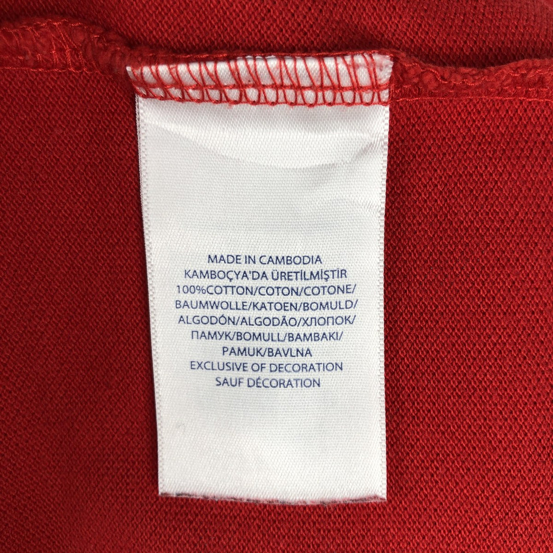 Ralph Lauren POLO RALPH LAUREN CLASSIC FIT short sleeve polo shirt for men size L cotton red type Vintage Second Hand