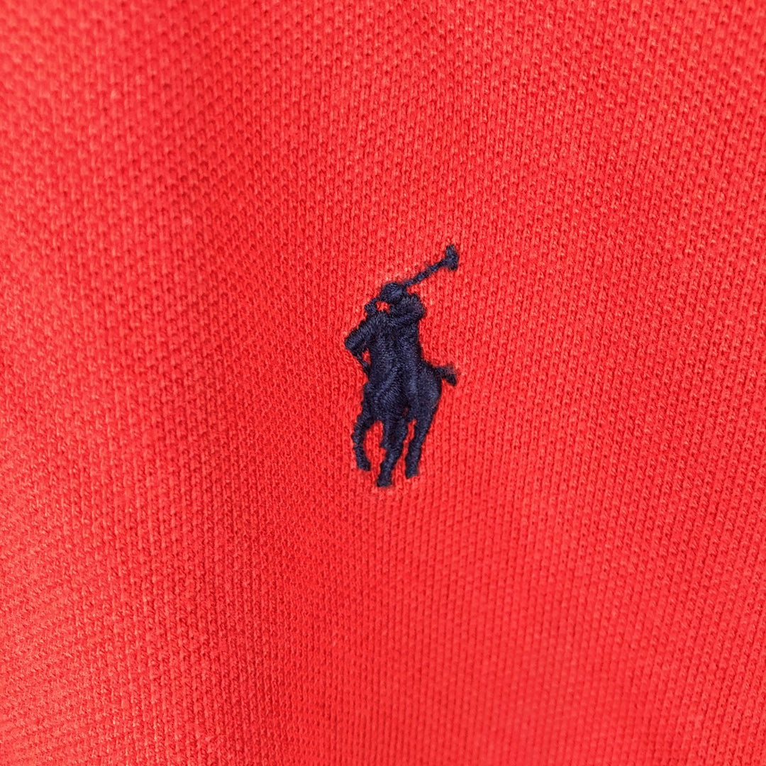 Ralph Lauren POLO RALPH LAUREN CLASSIC FIT short sleeve polo shirt for men size L cotton red type Vintage Second Hand