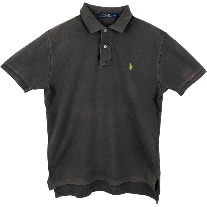 Ralph Lauren POLO RALPH LAUREN short sleeve polo shirt, men's size M cotton Charcoal Vintage Second Hand