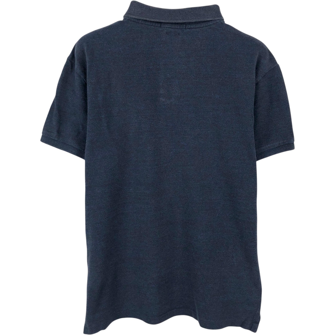 Ralph Lauren POLO RALPH LAUREN SLIM FIT short sleeve polo shirt, men's size M cotton navy blue type Vintage Second Hand