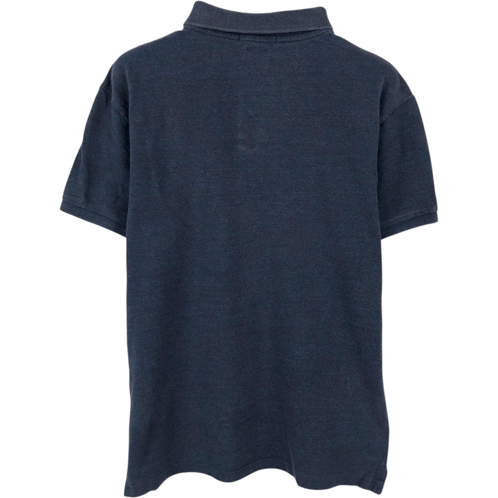 Ralph Lauren POLO RALPH LAUREN SLIM FIT short sleeve polo shirt, men's size M cotton navy blue type Vintage Second Hand