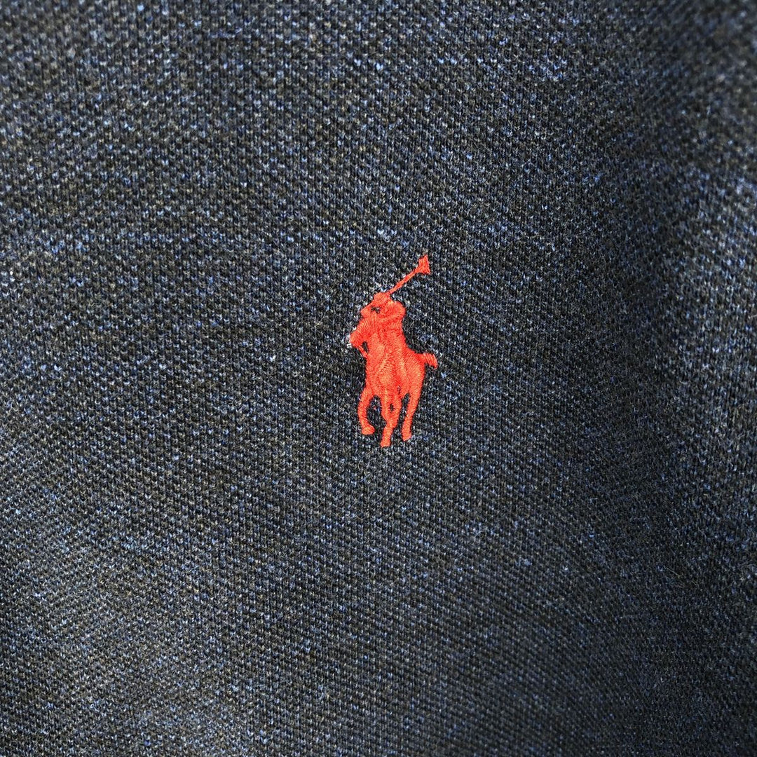 Ralph Lauren POLO RALPH LAUREN SLIM FIT short sleeve polo shirt, men's size M cotton navy blue type Vintage Second Hand