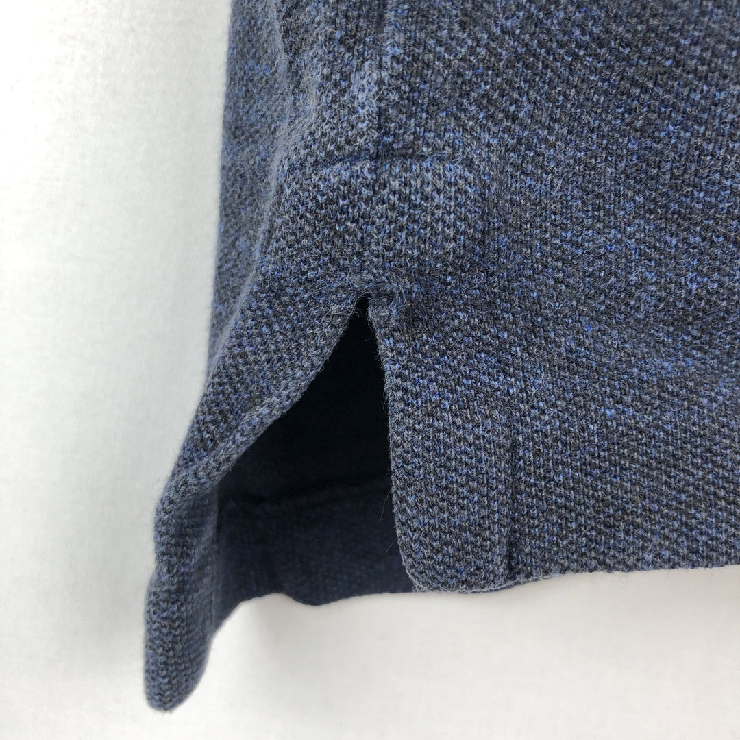 Ralph Lauren POLO RALPH LAUREN SLIM FIT short sleeve polo shirt, men's size M cotton navy blue type Vintage Second Hand