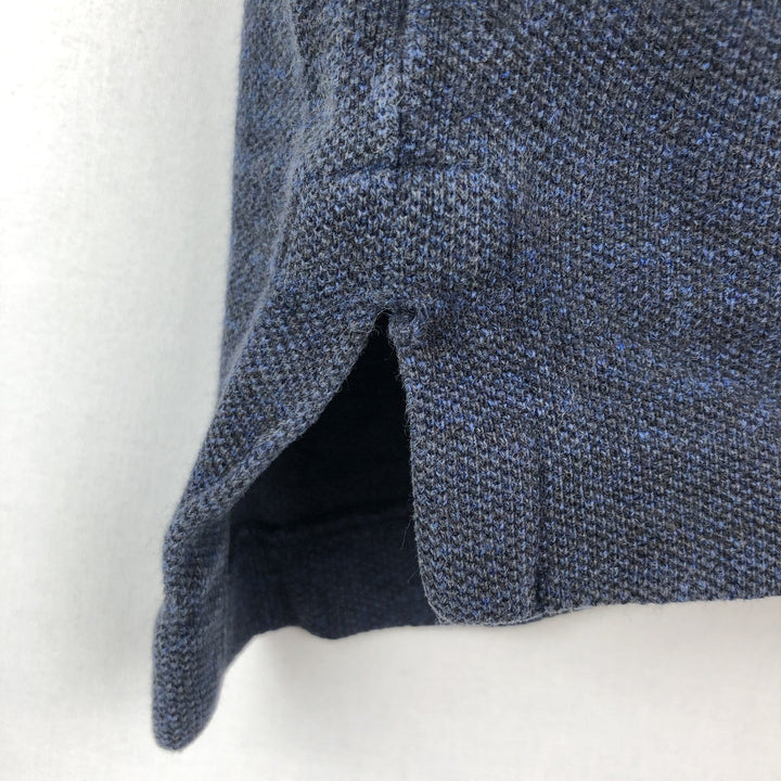 Ralph Lauren POLO RALPH LAUREN SLIM FIT short sleeve polo shirt, men's size M cotton navy blue type Vintage Second Hand