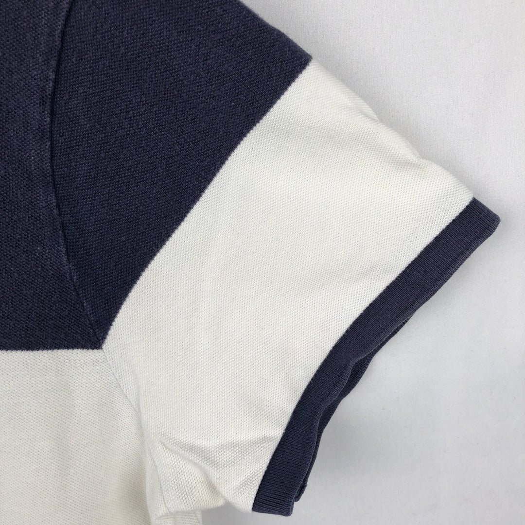 Ralph Lauren POLO RALPH LAUREN CUSTOM SLIM FIT short sleeve polo shirt men's XL equivalent cotton navy blue type Vintage Second Hand