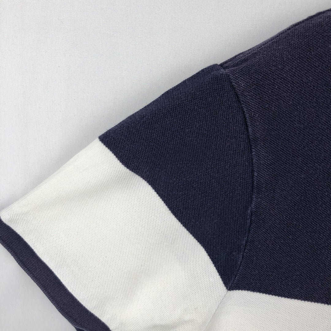Ralph Lauren POLO RALPH LAUREN CUSTOM SLIM FIT short sleeve polo shirt men's XL equivalent cotton navy blue type Vintage Second Hand