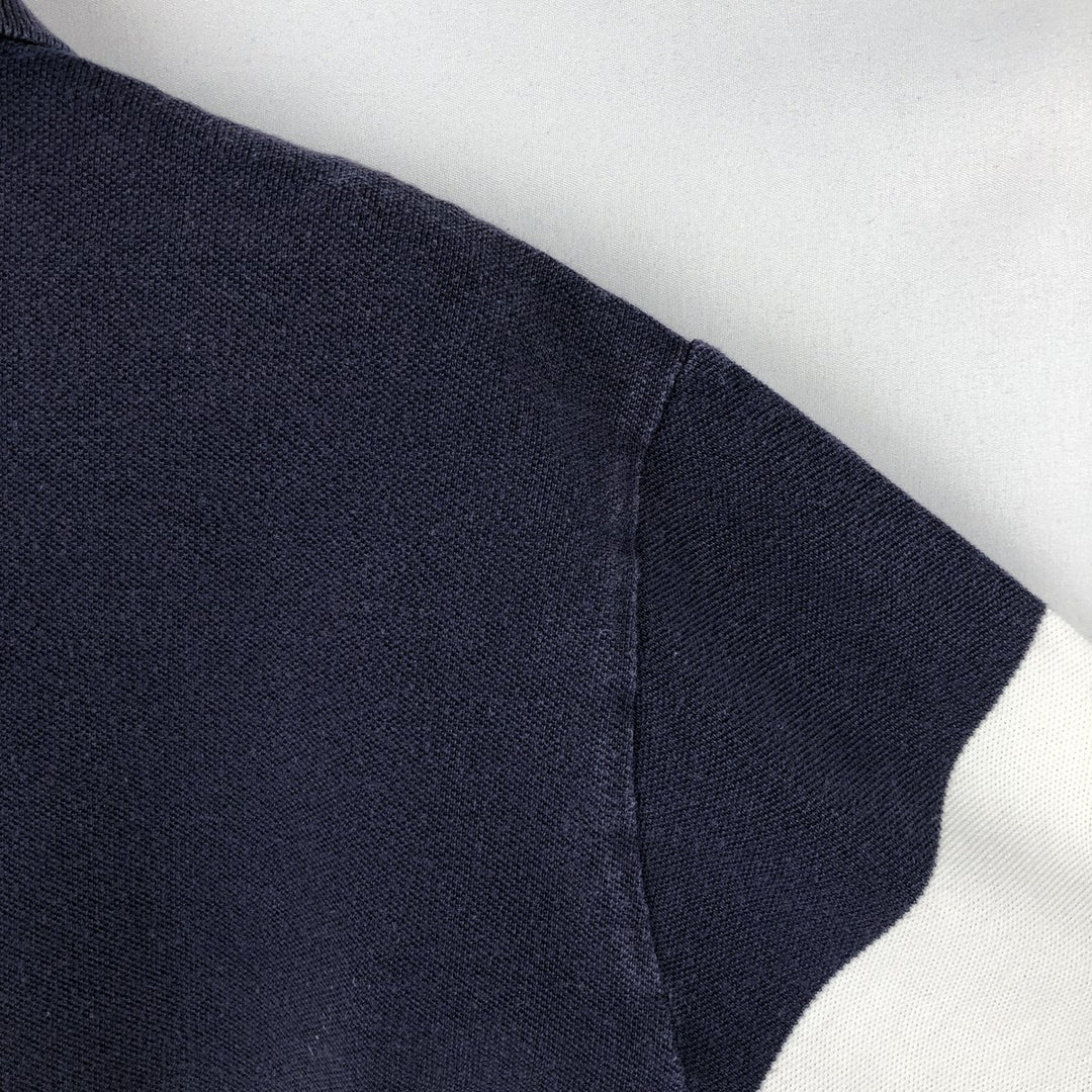 Ralph Lauren POLO RALPH LAUREN CUSTOM SLIM FIT short sleeve polo shirt men's XL equivalent cotton navy blue type Vintage Second Hand