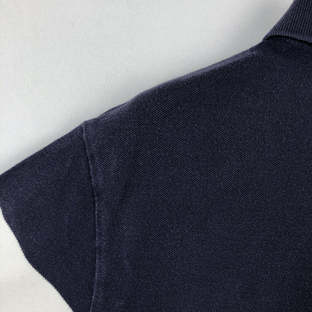 Ralph Lauren POLO RALPH LAUREN CUSTOM SLIM FIT short sleeve polo shirt men's XL equivalent cotton navy blue type Vintage Second Hand