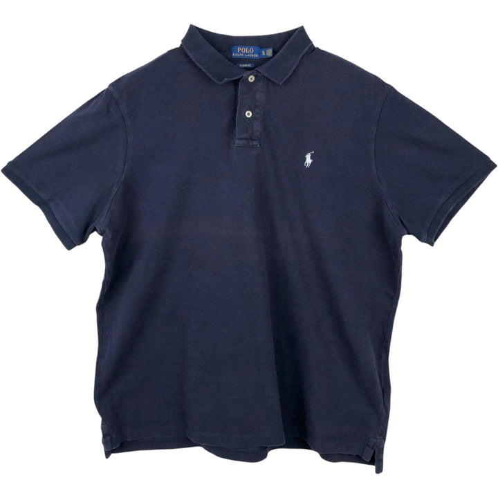Ralph Lauren POLO RALPH LAUREN CLASSIC FIT short sleeve polo shirt men's XL equivalent cotton navy blue type Vintage Second Hand