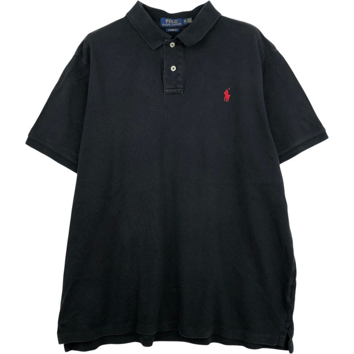 Ralph Lauren POLO RALPH LAUREN CLASSIC FIT short sleeve polo shirt men's XL equivalent cotton black type Vintage Second Hand