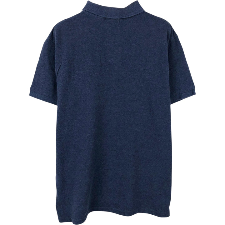 Ralph Lauren POLO RALPH LAUREN CUSTOM SLIM FIT short sleeve polo shirt, men's size L unclear navy blue type Vintage Second Hand