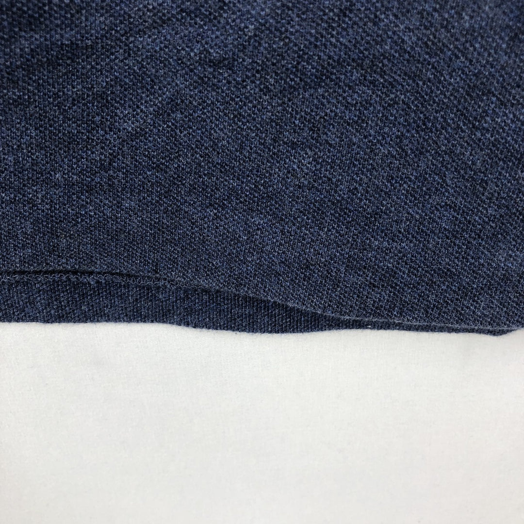 Ralph Lauren POLO RALPH LAUREN CUSTOM SLIM FIT short sleeve polo shirt, men's size L unclear navy blue type Vintage Second Hand
