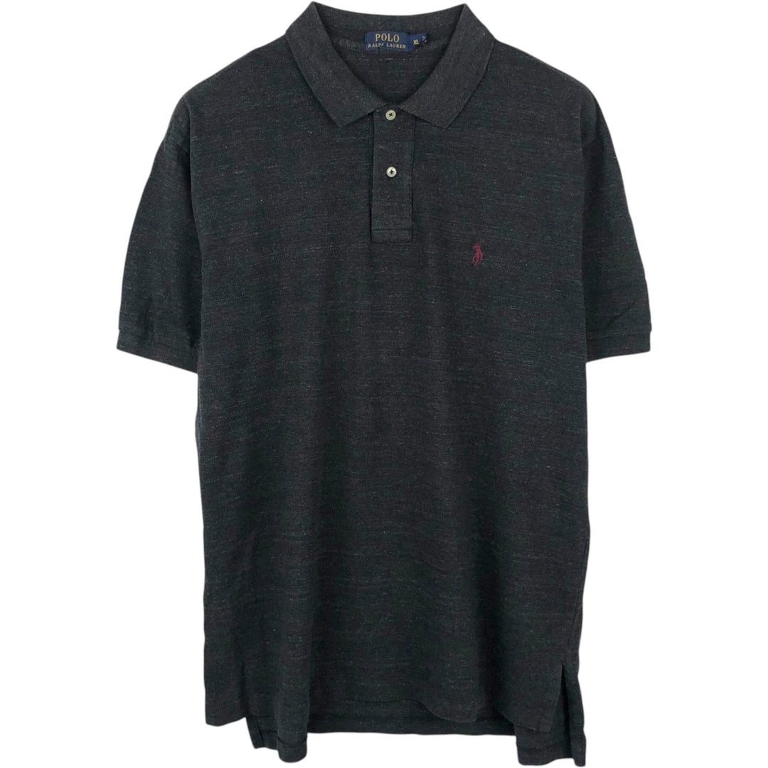 Ralph Lauren POLO RALPH LAUREN short sleeve polo shirt men's XL equivalent cotton black type Vintage Second Hand