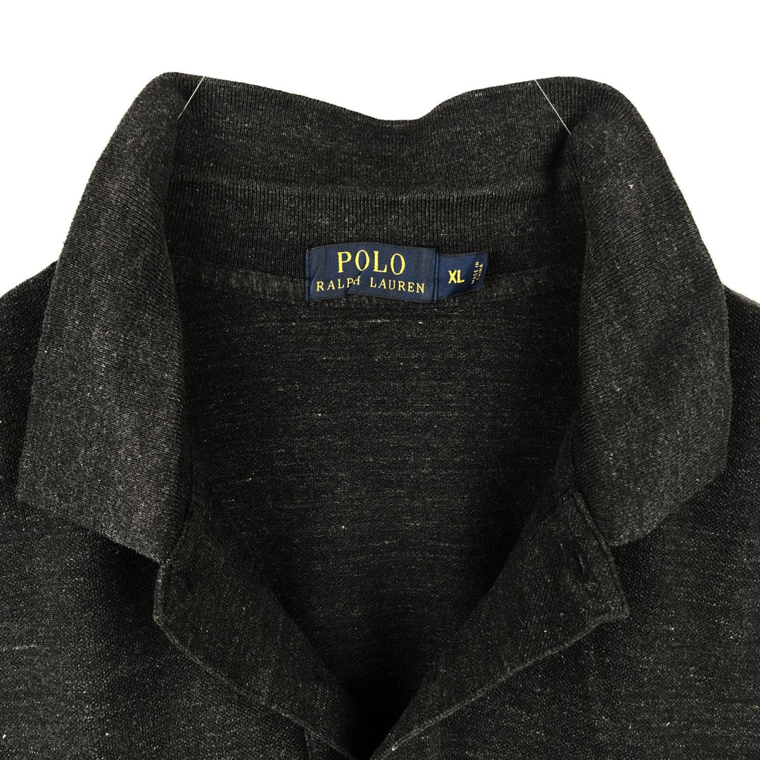 Ralph Lauren POLO RALPH LAUREN short sleeve polo shirt men's XL equivalent cotton black type Vintage Second Hand
