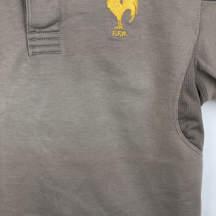 Nike FFR French Rugby Federation Short-Sleeve Rugby Shirt, Men's Size S (approx.) cotton beige type brown Vintage Second Hand
