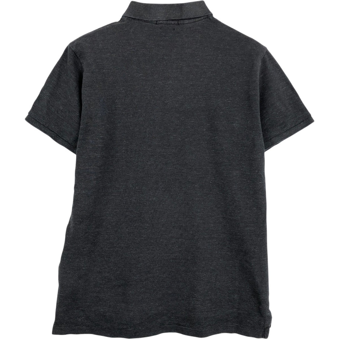 Ralph Lauren POLO RALPH LAUREN CUSTOM SLIM FIT short sleeve polo shirt, men's size L cotton Charcoal Vintage Second Hand