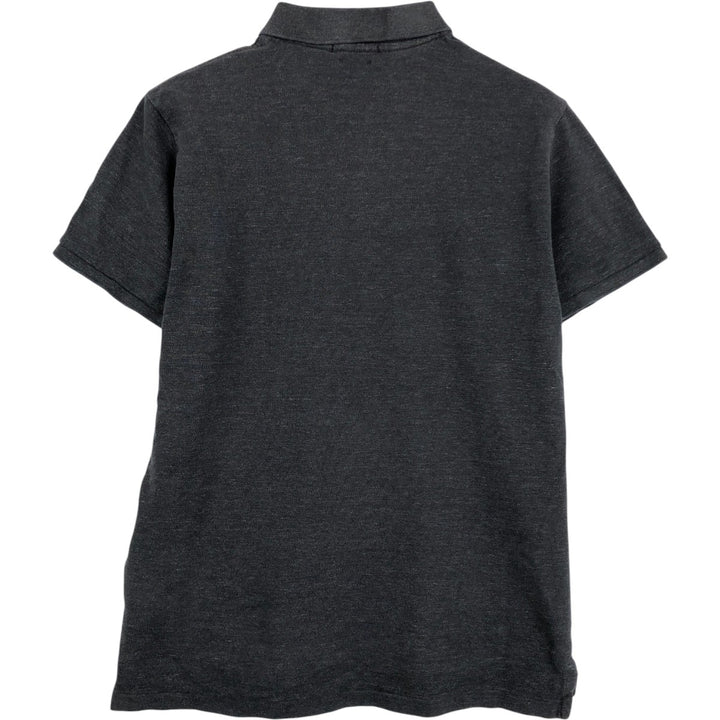 Ralph Lauren POLO RALPH LAUREN CUSTOM SLIM FIT short sleeve polo shirt, men's size L cotton Charcoal Vintage Second Hand