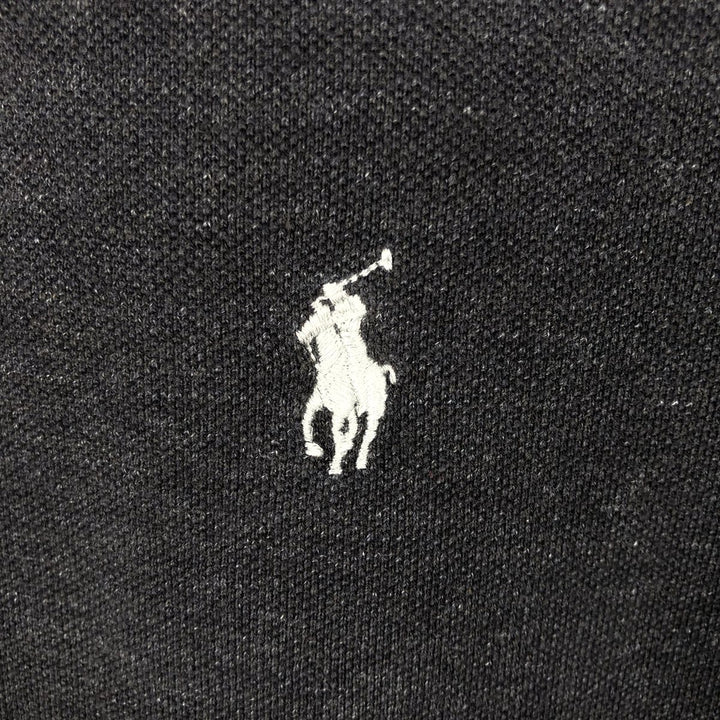 Ralph Lauren POLO RALPH LAUREN CUSTOM SLIM FIT short sleeve polo shirt, men's size L cotton Charcoal Vintage Second Hand