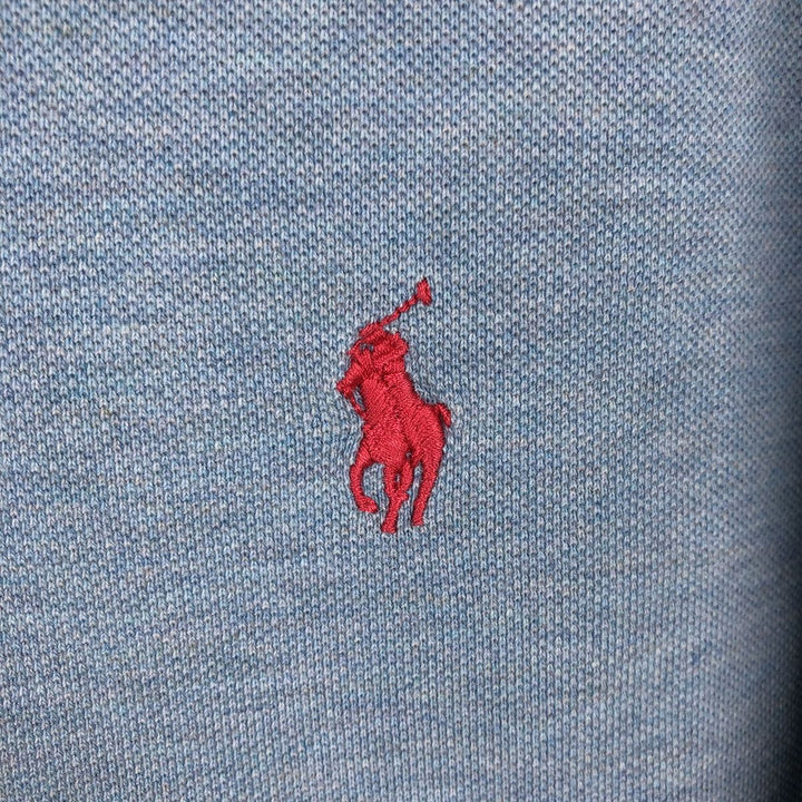 Ralph Lauren POLO RALPH LAUREN CUSTOM FIT short sleeve polo shirt men's size L cotton Blue type light blue Vintage Second Hand