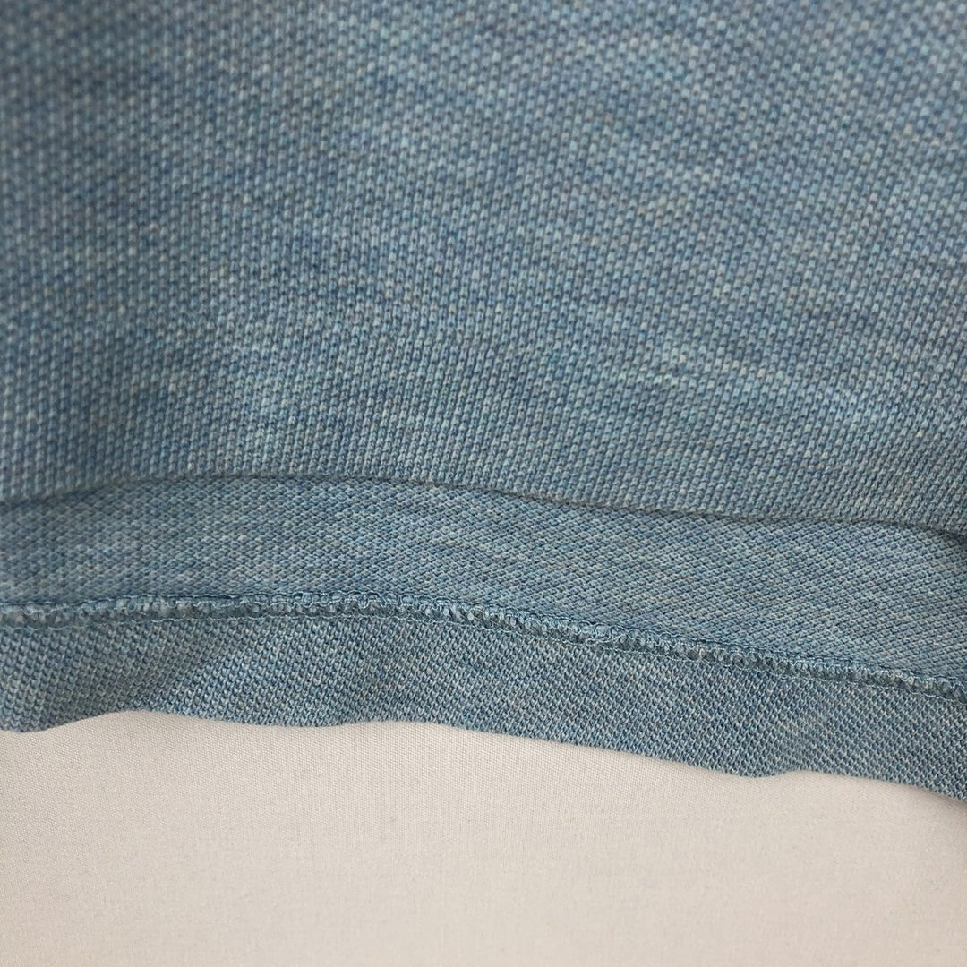 Ralph Lauren POLO RALPH LAUREN CUSTOM FIT short sleeve polo shirt men's size L cotton Blue type light blue Vintage Second Hand