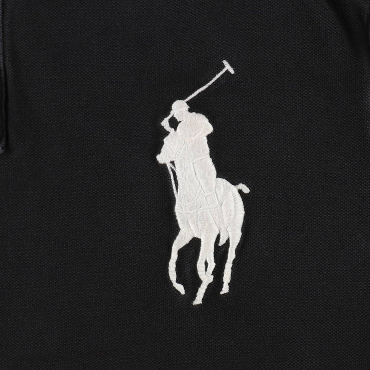 Ralph Lauren POLO RALPH LAUREN CUSTOM FIT Big Pony Short Sleeve Polo Shirt Men's L size cotton black type Vintage Second Hand