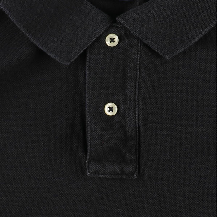 Ralph Lauren POLO RALPH LAUREN CUSTOM FIT Big Pony Short Sleeve Polo Shirt Men's L size cotton black type Vintage Second Hand
