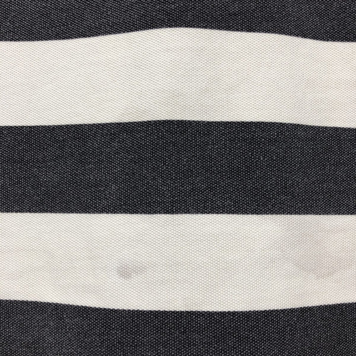 Fred Perry short-sleeved striped polo shirt, men's size L (approx.) cotton Charcoal Vintage Second Hand