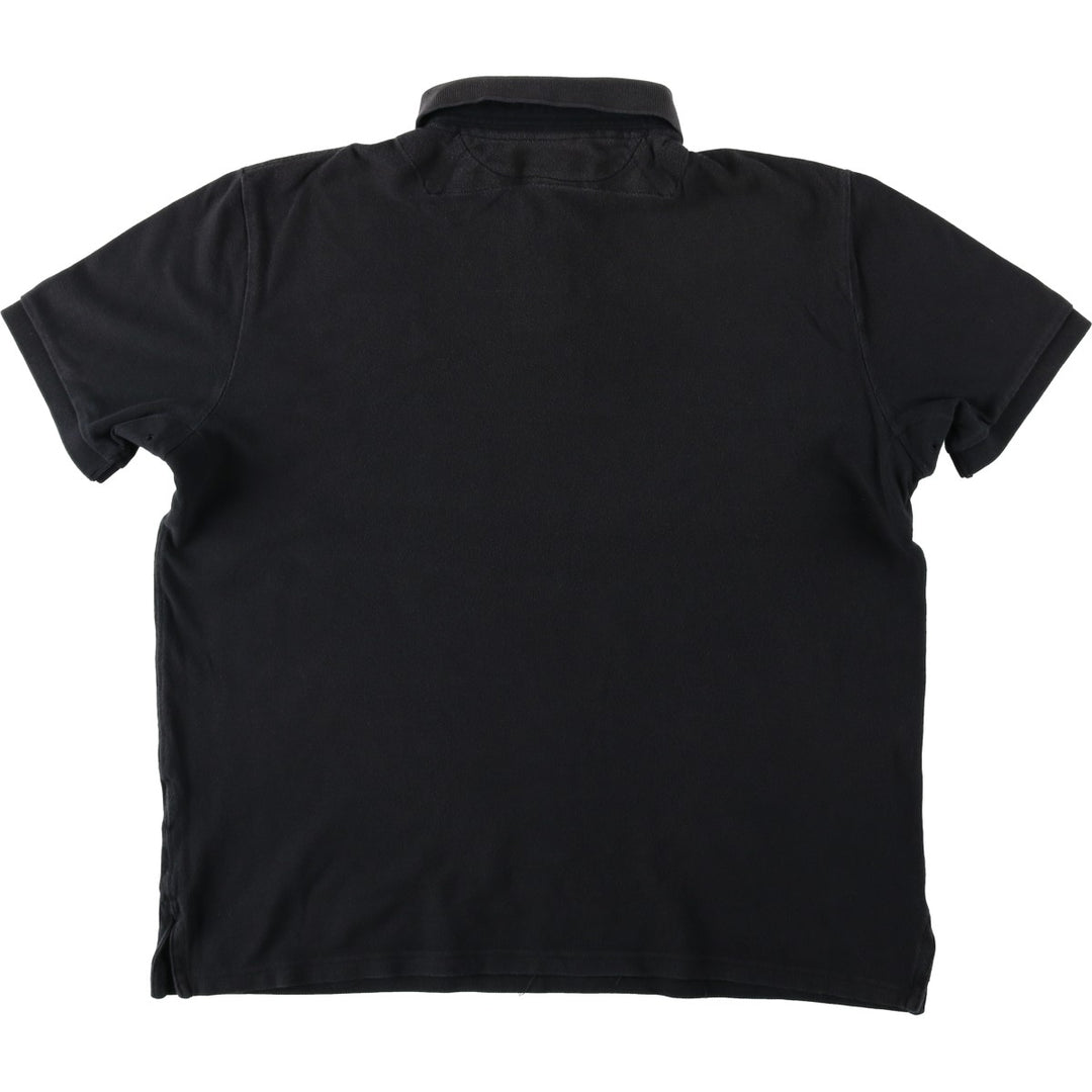 Ralph Lauren POLO by Ralph Lauren CUSTOM FIT Short-Sleeve Rugby Shirt, Men's Size XL (approx.) cotton black type Vintage Second Hand