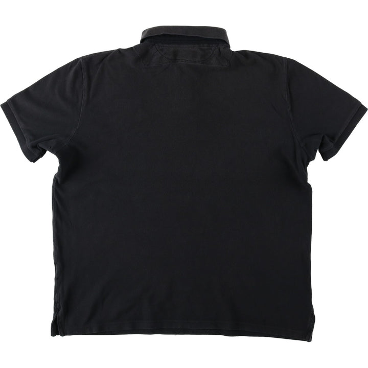 Ralph Lauren POLO by Ralph Lauren CUSTOM FIT Short-Sleeve Rugby Shirt, Men's Size XL (approx.) cotton black type Vintage Second Hand