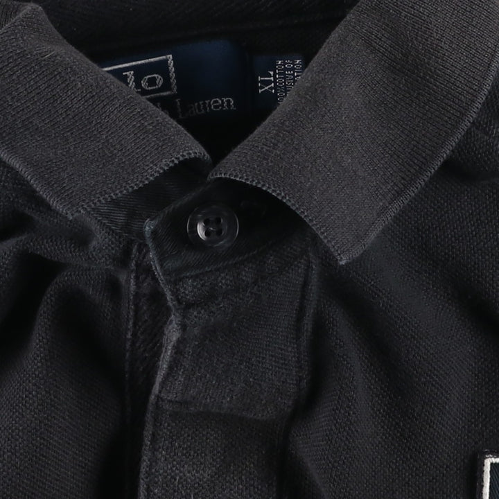 Ralph Lauren POLO by Ralph Lauren CUSTOM FIT Short-Sleeve Rugby Shirt, Men's Size XL (approx.) cotton black type Vintage Second Hand