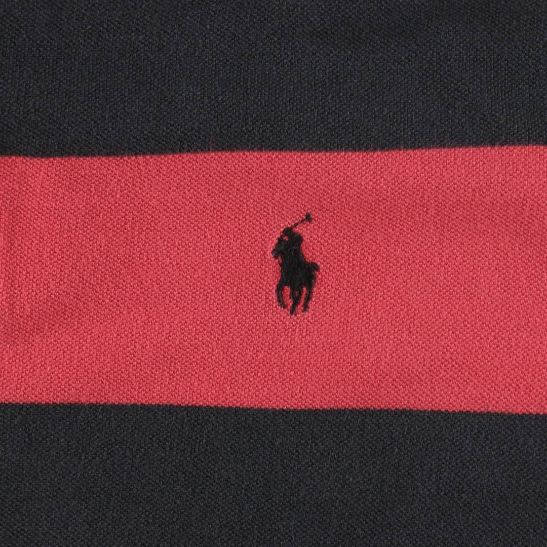 Ralph Lauren POLO RALPH LAUREN CUSTOM FIT Short-Sleeve Striped Polo Shirt, Men's Size XL (approx.) cotton red type Vintage Second Hand