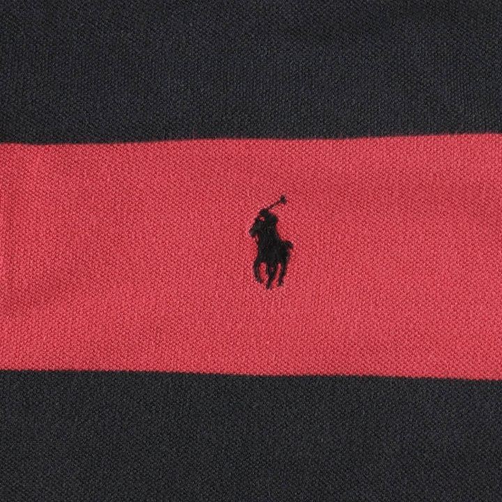 Ralph Lauren POLO RALPH LAUREN CUSTOM FIT Short-Sleeve Striped Polo Shirt, Men's Size XL (approx.) cotton red type Vintage Second Hand