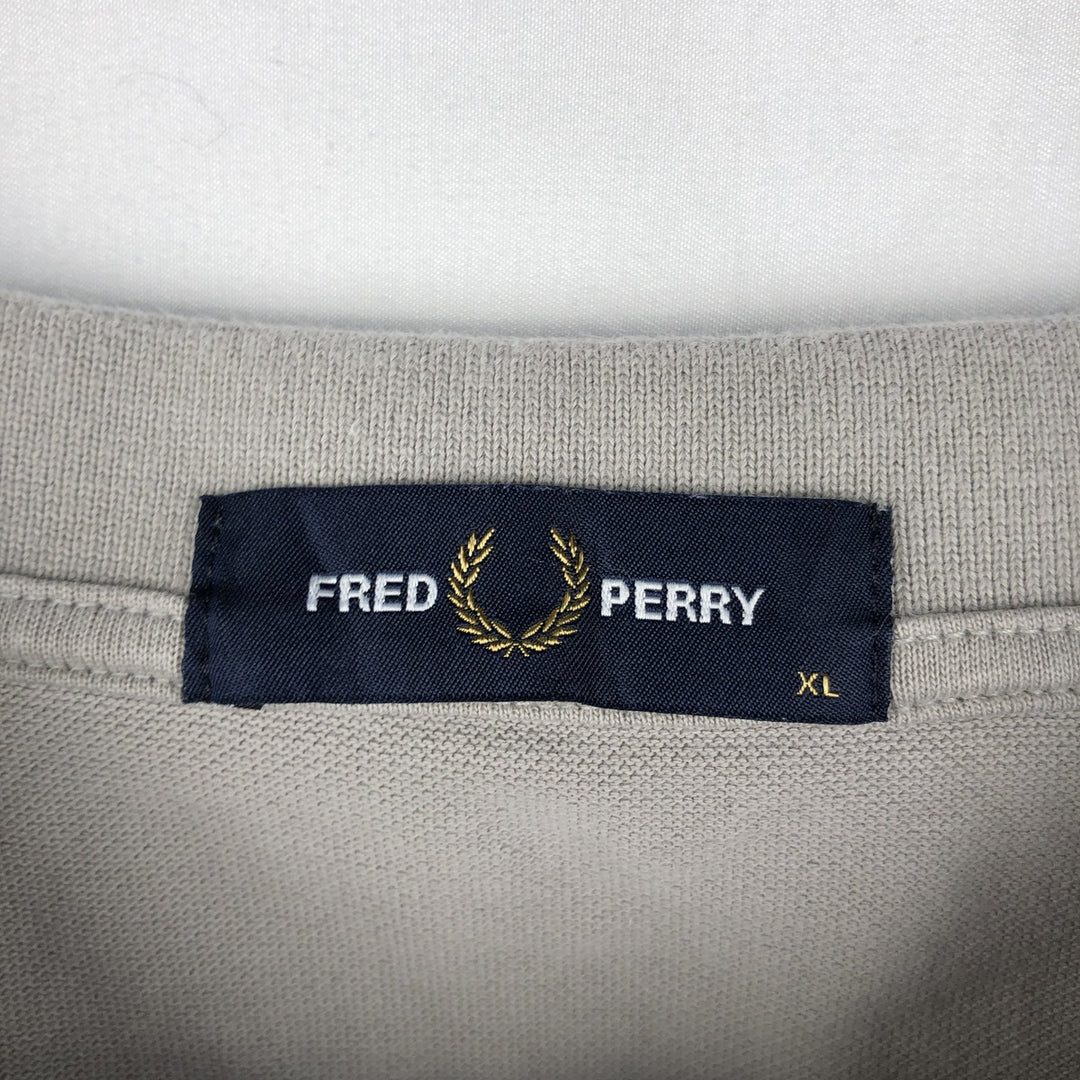 Fred Perry short-sleeved polo shirt, men's size XL cotton gray type Vintage Second Hand