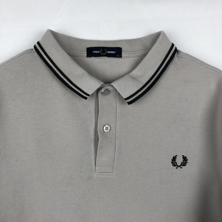 Fred Perry short-sleeved polo shirt, men's size XL cotton gray type Vintage Second Hand