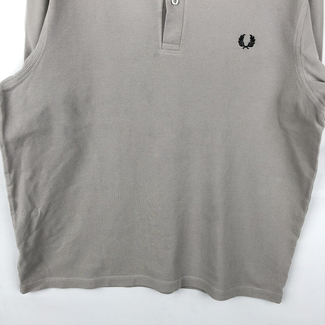 Fred Perry short-sleeved polo shirt, men's size XL cotton gray type Vintage Second Hand