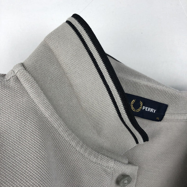 Fred Perry short-sleeved polo shirt, men's size XL cotton gray type Vintage Second Hand