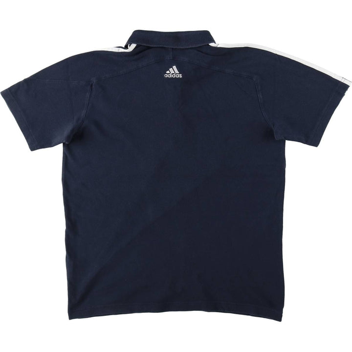 Adidas UEFA Champions League Premier League Chelsea FC Short-Sleeve Polo Shirt (Men's Size L) cotton navy blue type Vintage Second Hand