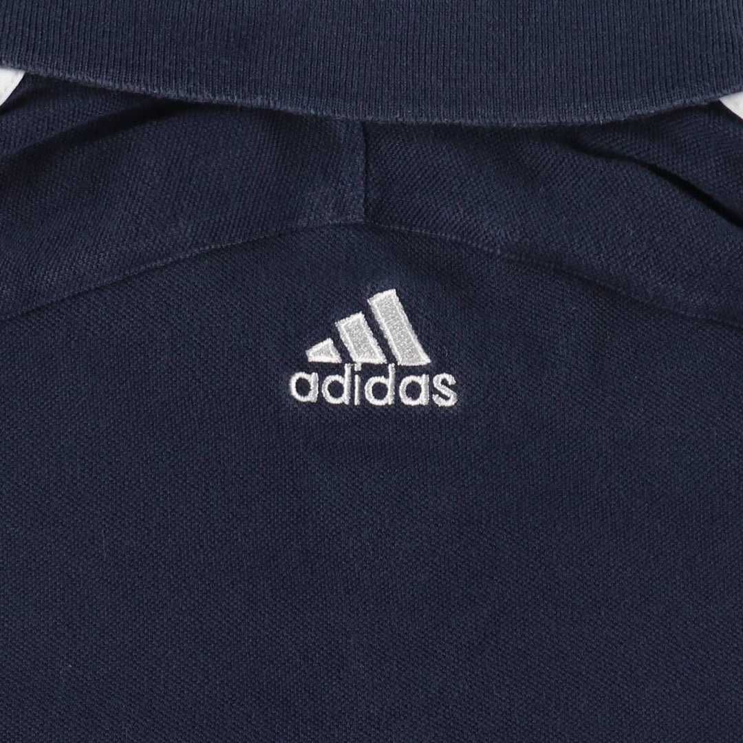 Adidas UEFA Champions League Premier League Chelsea FC Short-Sleeve Polo Shirt (Men's Size L) cotton navy blue type Vintage Second Hand