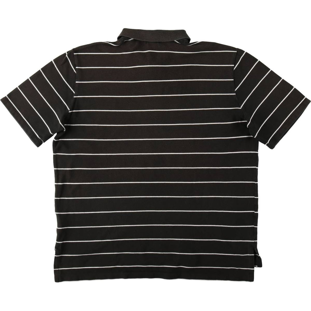 Ralph Lauren POLO by Ralph Lauren CUSTOM FIT short sleeve striped polo shirt men's XXL equivalent cotton black type Vintage Second Hand