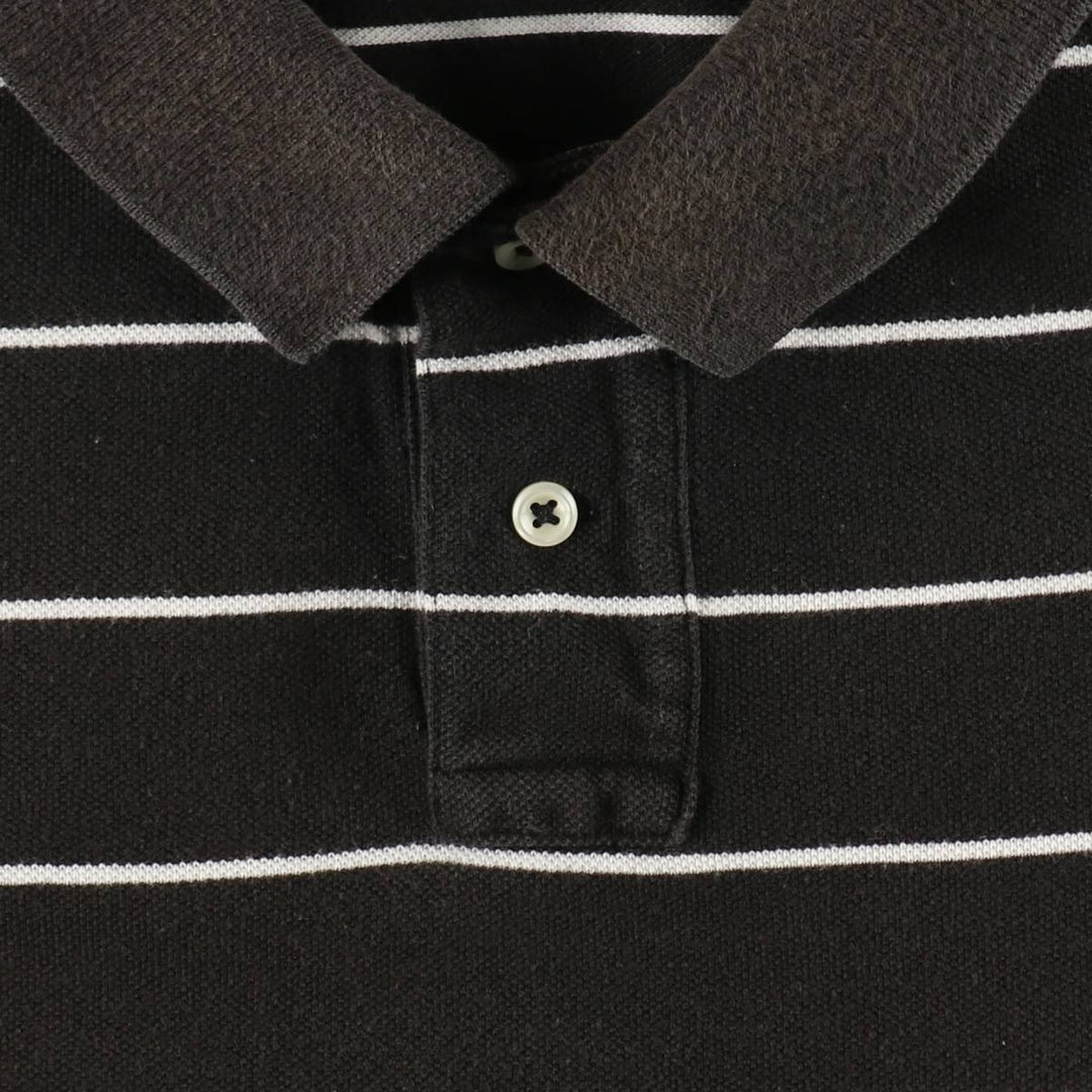 Ralph Lauren POLO by Ralph Lauren CUSTOM FIT short sleeve striped polo shirt men's XXL equivalent cotton black type Vintage Second Hand