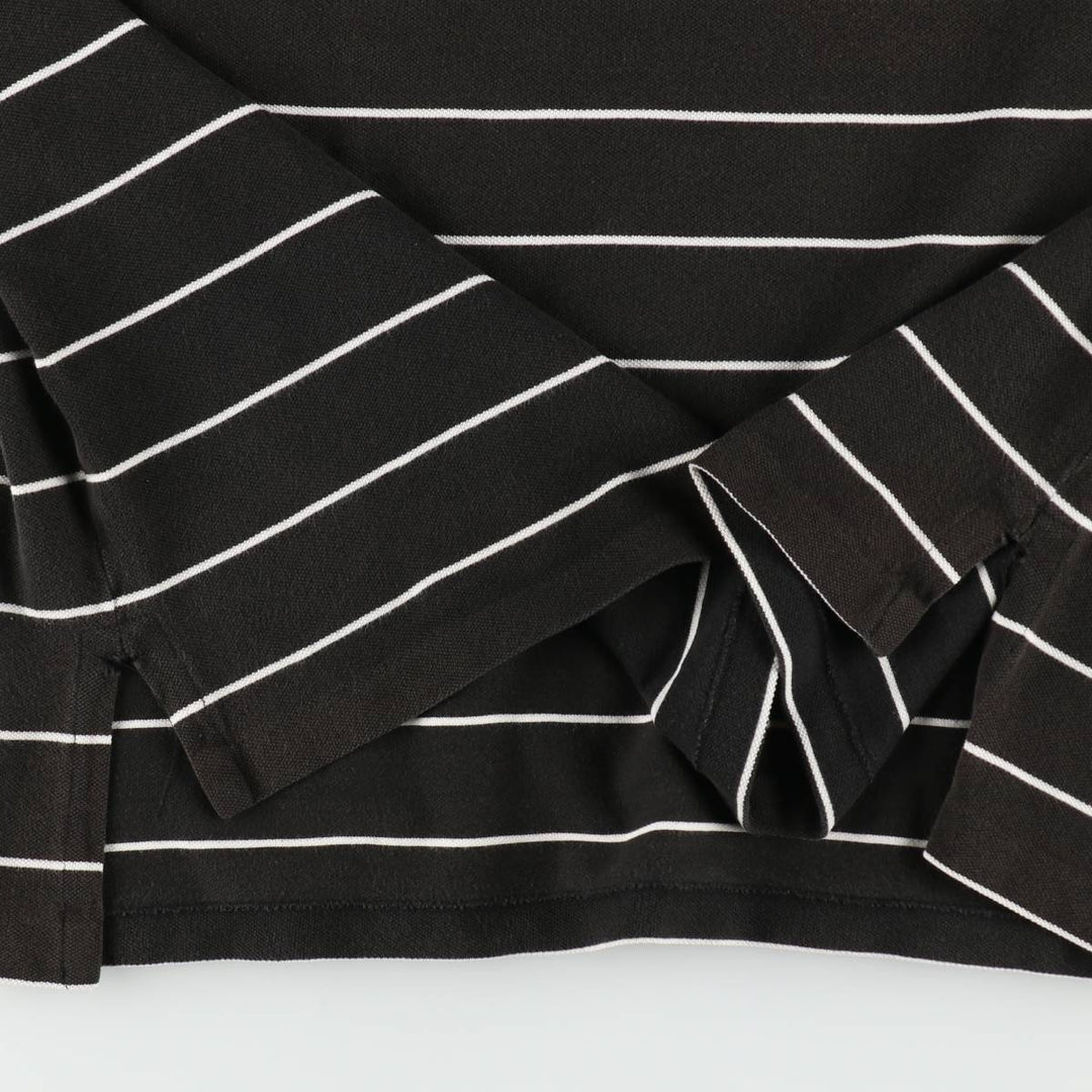 Ralph Lauren POLO by Ralph Lauren CUSTOM FIT short sleeve striped polo shirt men's XXL equivalent cotton black type Vintage Second Hand