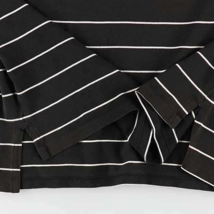 Ralph Lauren POLO by Ralph Lauren CUSTOM FIT short sleeve striped polo shirt men's XXL equivalent cotton black type Vintage Second Hand