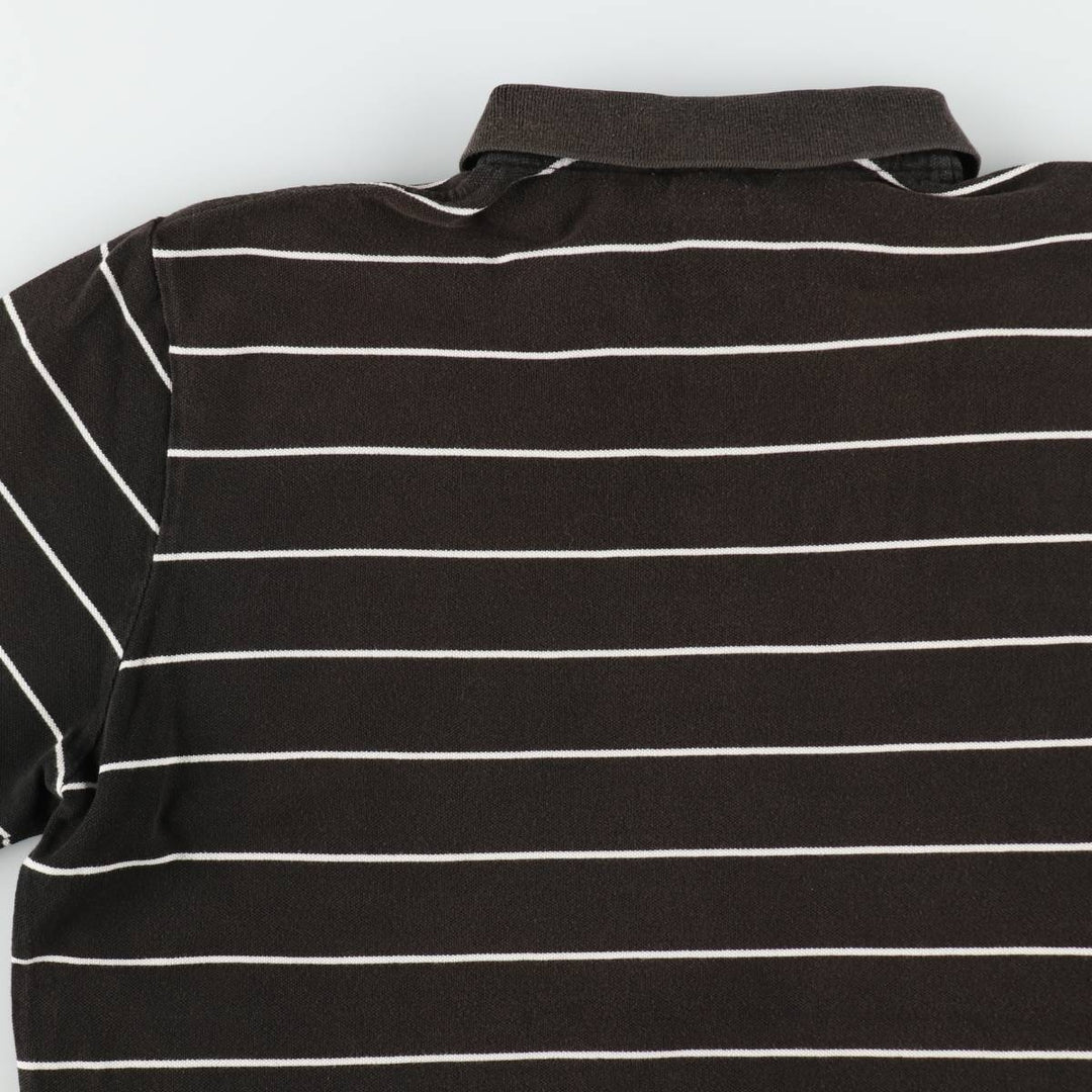 Ralph Lauren POLO by Ralph Lauren CUSTOM FIT short sleeve striped polo shirt men's XXL equivalent cotton black type Vintage Second Hand