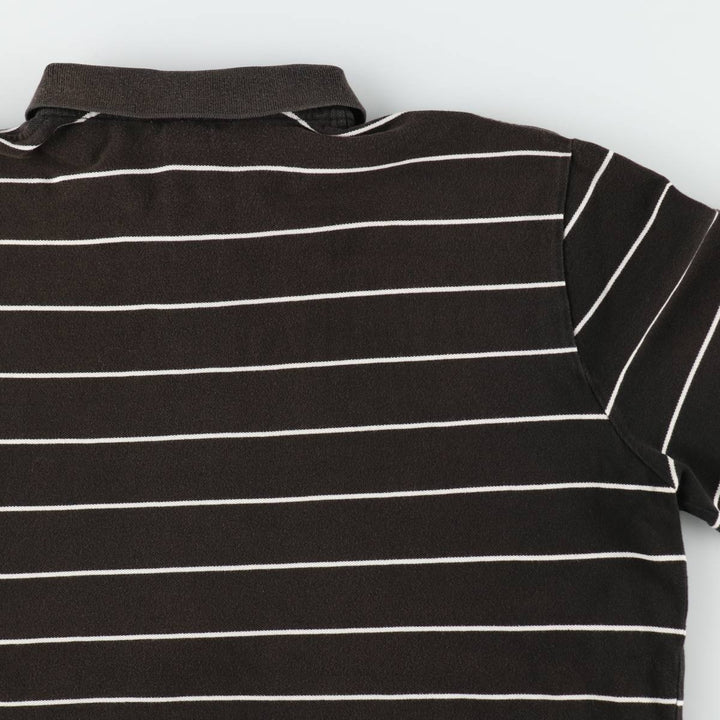 Ralph Lauren POLO by Ralph Lauren CUSTOM FIT short sleeve striped polo shirt men's XXL equivalent cotton black type Vintage Second Hand